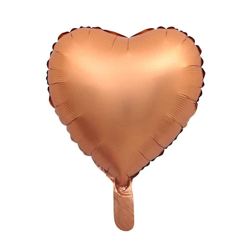 

50pcs 18inch Heart-shaped Metallic Solid Color Balloons Frosted Aluminum Film Balloon Wedding Celebration Party Decor Supplies