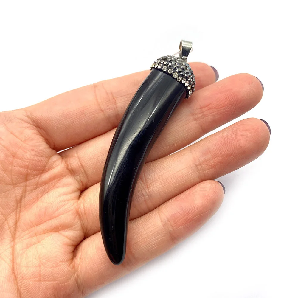 Подвеска из смолы в форме кости быка Чили подвеска стиле ретро с черными