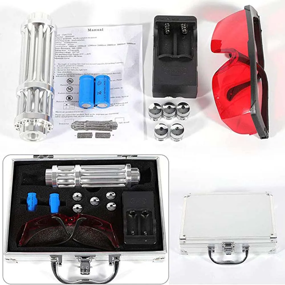 Синие лазерные указки высокой мощности перезаряжаемый регулируемый фокус 450 нм