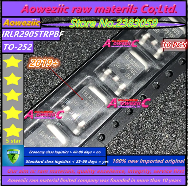 Aoweziic 2019 + 100 новый импортный оригинальный IRLR2905TRPBF LR2905 IRLR2905PBF IRLR2905 TO252 MOS FET 36A 55V |