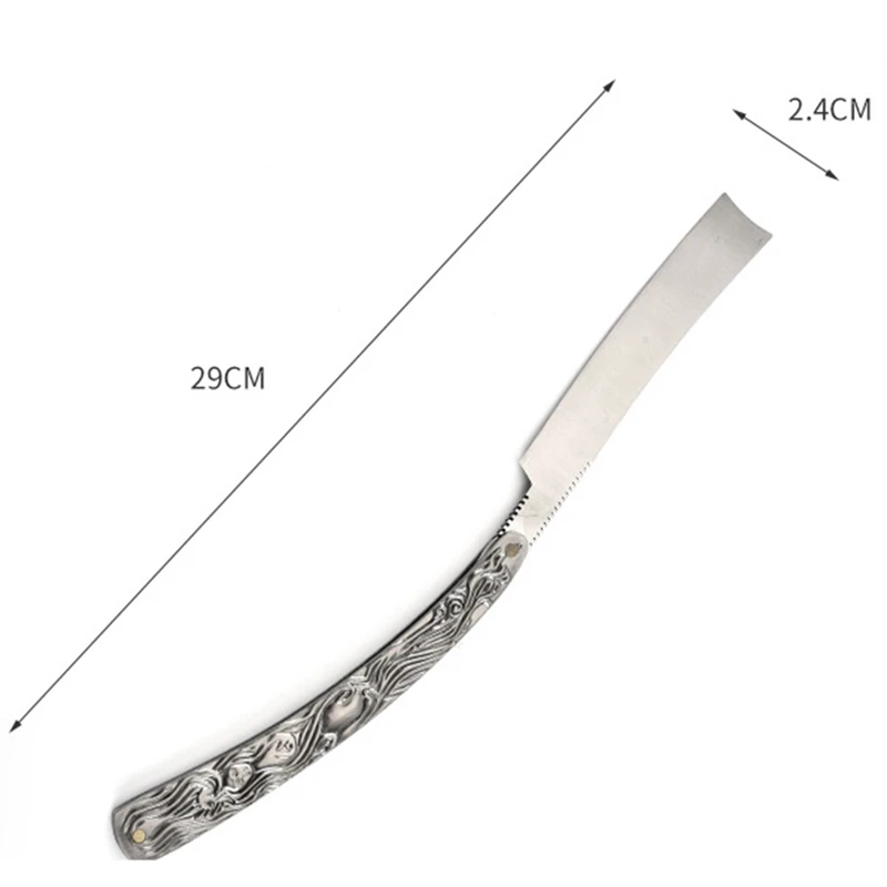 

Vintage Straight Edge Stainless Steel Shaper Barber Razor Folding Shaving Knife Men's Classic Wet Shaving Tool