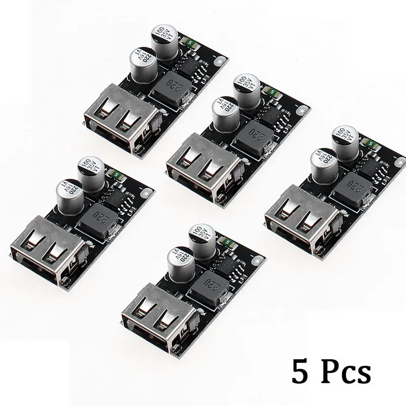 5 шт. QC3.0 QC2.0 USB DC понижающий преобразователь модуль зарядки 6 32V 9 В 12 24 постоянного