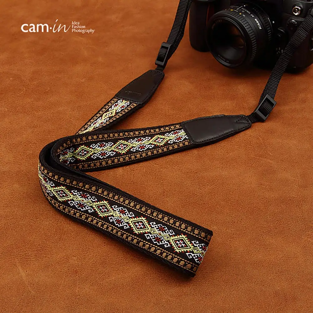 Cam in 8424 Camera Shoulder Neck Strap Adjustable Retro Cotton Woven Ruyi Pattern Strap|Ремни для камер| |