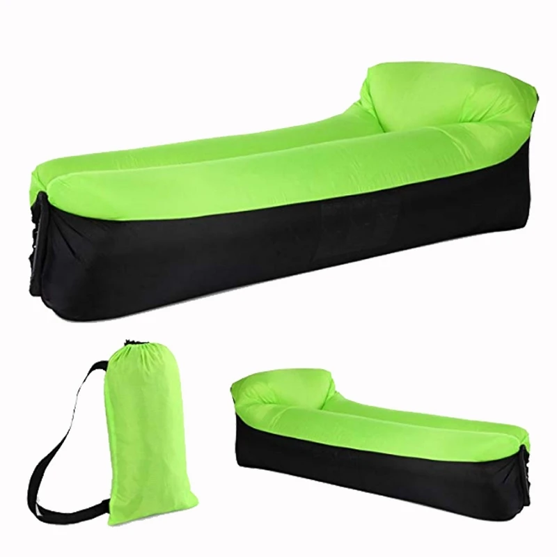 Inflatable Portable Sleeping Bag Outdoor Camping Bed Folding Lounger Sofa Camp Beach Air Mattress Picnic Chair Indoor Couch | Спорт и
