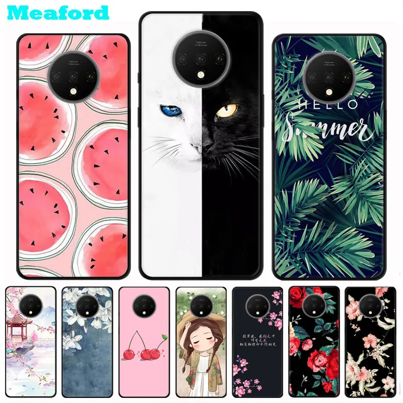 Силиконовый чехол на Oneplus 7T чехлы Черный Бампер Мягкий ТПУ задняя крышка для One Plus