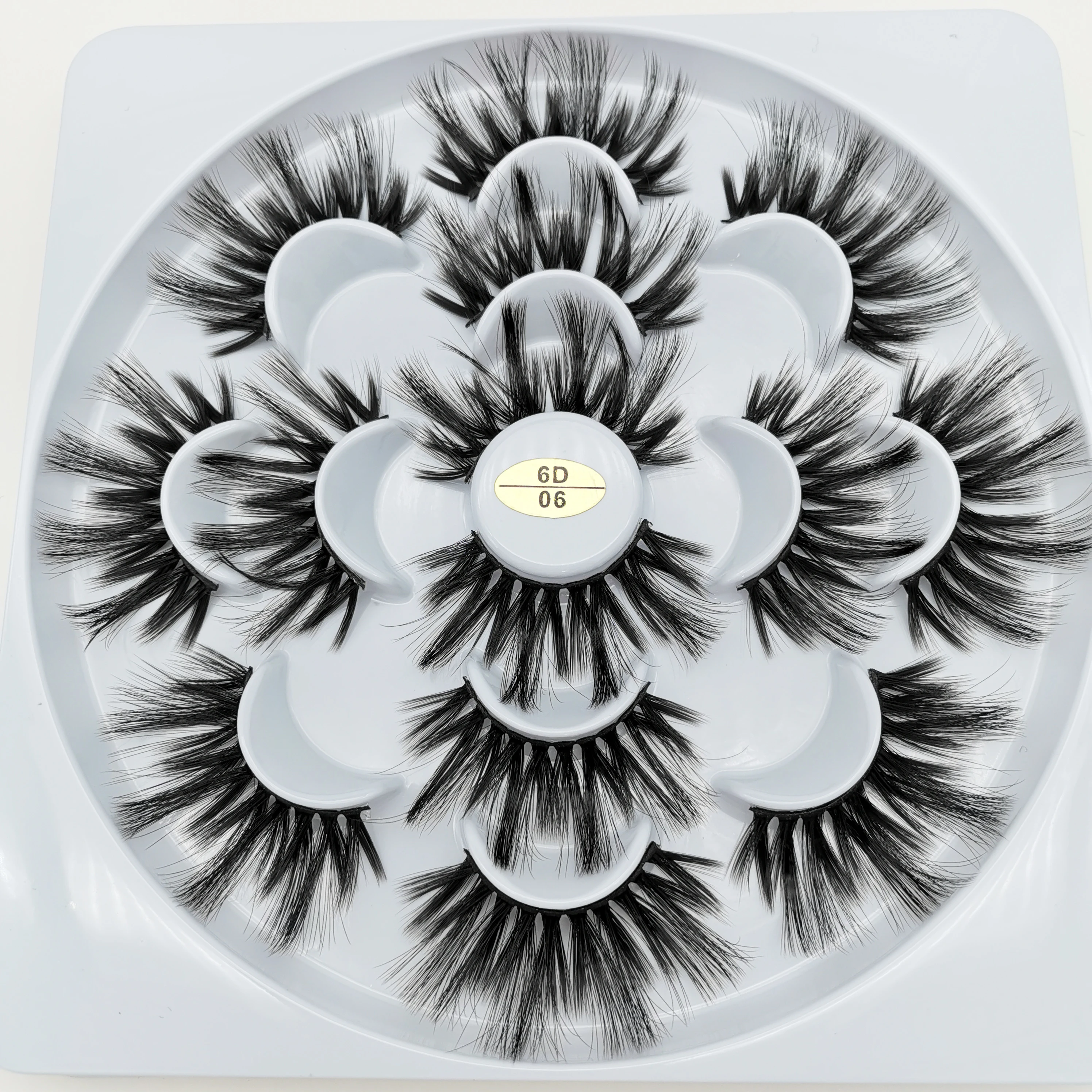 AceOfSexy 7 пар 6D меховых накладных ресниц 25 мм. Густые, длинные, пушистые, ручной работы инструменты для макияжа ресниц.