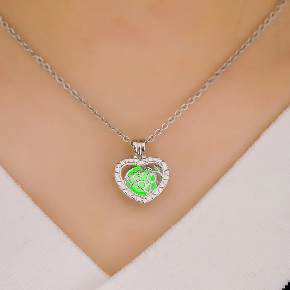 50 см нержавеющая сталь цепь сердце подвеска для мальчика устрицы ожерелье