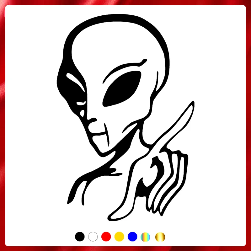 

40361# Die-Cut Vinyl Decal Alien V2 Car Sticker Waterproof Auto Decors on Car Body Bumper Rear Window