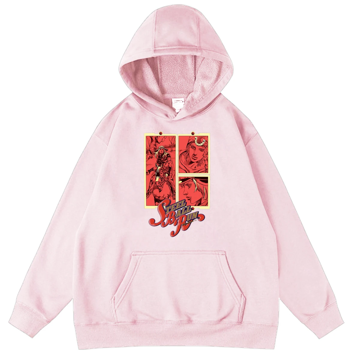 

Anime Jojo Bizarre Adventure Print Male Loose Harajuku Casual Long Sleeve Pullover Tops Mens Oversized Sweatshirt Fleece Hoodie