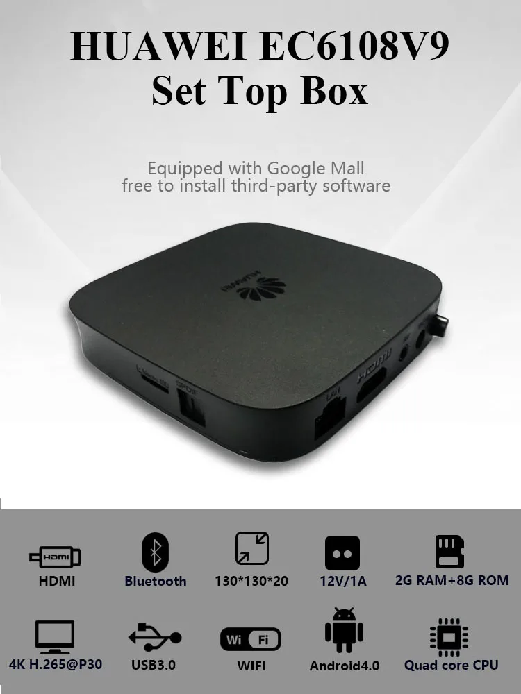 Hua Wei EC 6108V9 Mi ni телеприставка четырехъядерный процессор поддержка 4K UHD HDMI Google mall ip tv Bluetooth WiFi STB для OnwPlus tv Q1