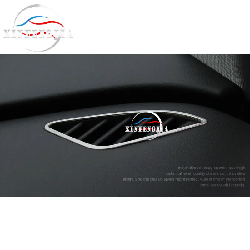 

For Audi Q3 15-17 2x Stainless Front Dashboard Air Outlet Vent Frame Cover trim