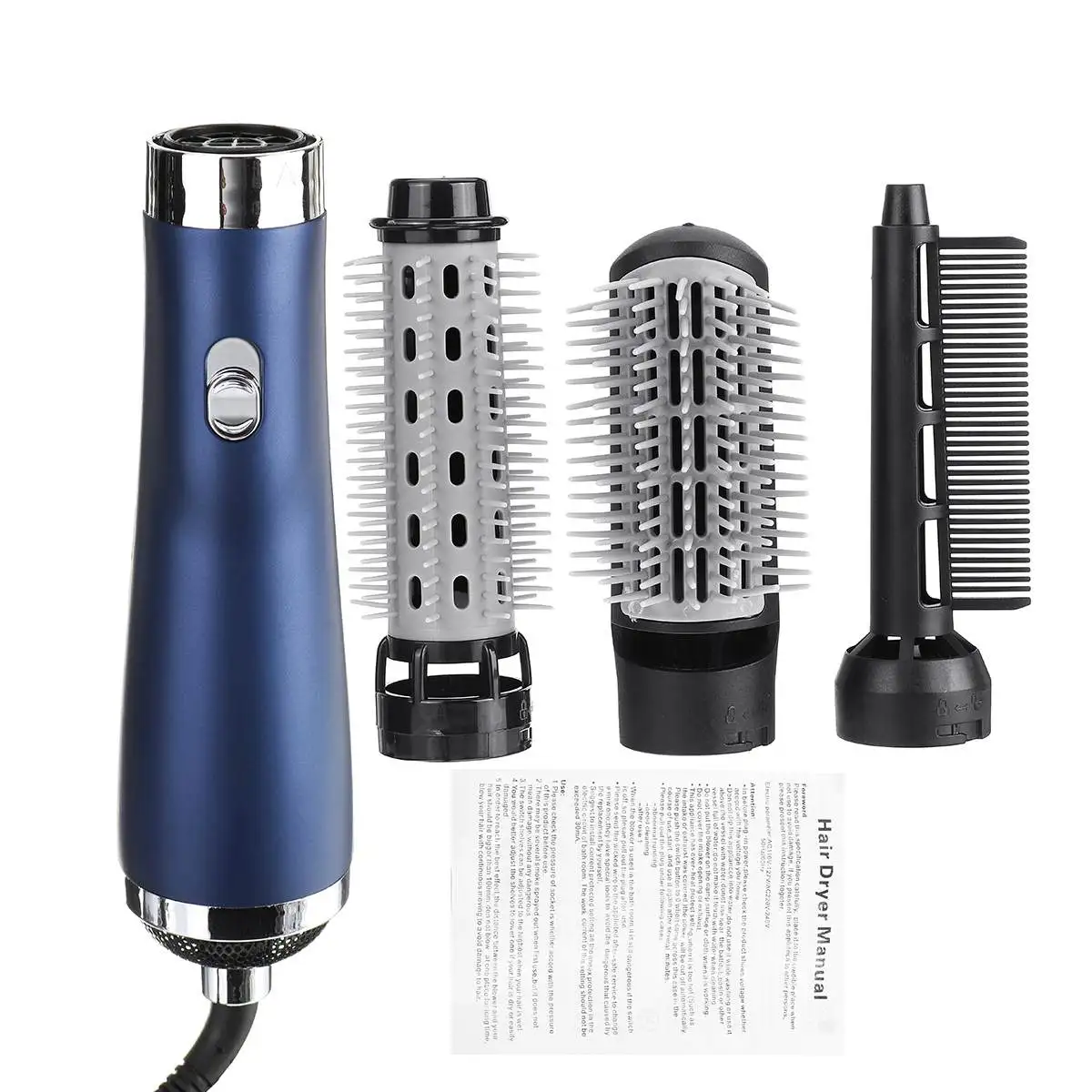 

1000W 3-IN-1 Hair Dryer Hair Straightener curler Hot Air Brush Styler Hair Straightener Curler Comb Roller 1 Step Ion Styler Set