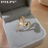 syoujyo unique 585 rose gold rings for women sparking natural zircon elegant party wedding fine jewelry fashion crystal rings