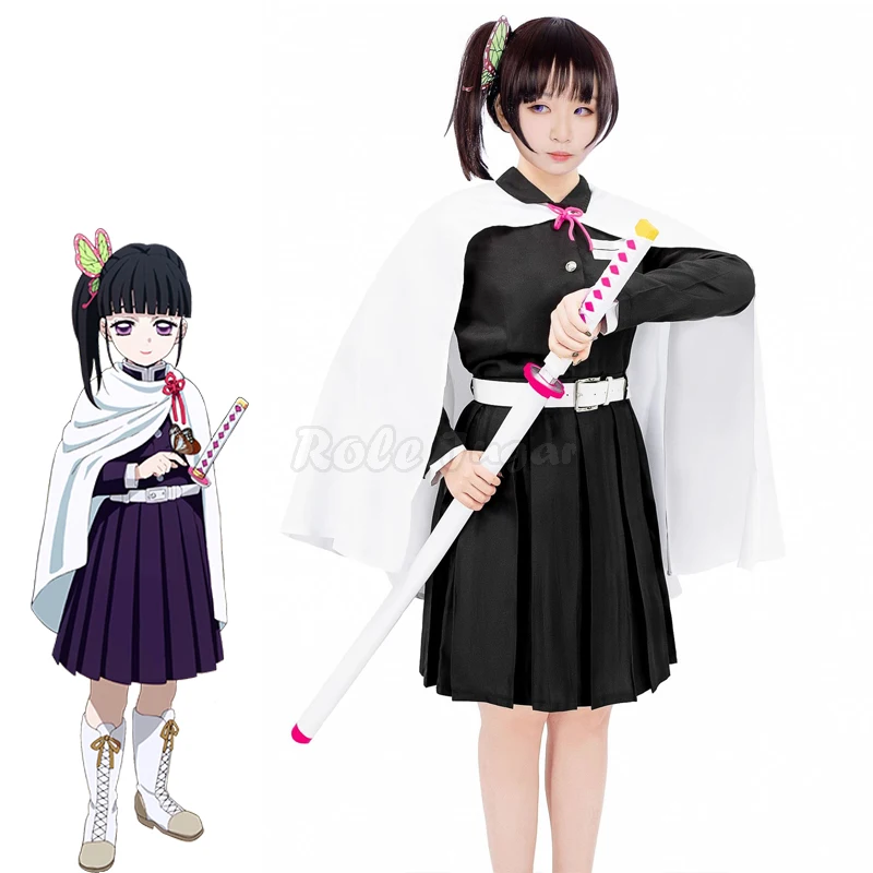 

Карнавальный костюм японского аниме Demon Slayer Kimetsu No Yaiba Tsuyuri Kanao, полный комплект, женские вечерние костюмы для хеллоуина C90C36