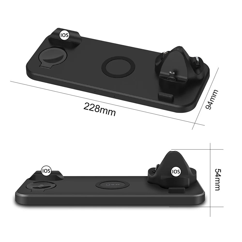 

6 in 1 Wireless Charger 10W Quick Charge Dock Multifunction Fast Charging Stand Station For Apple Smart Phone Watch