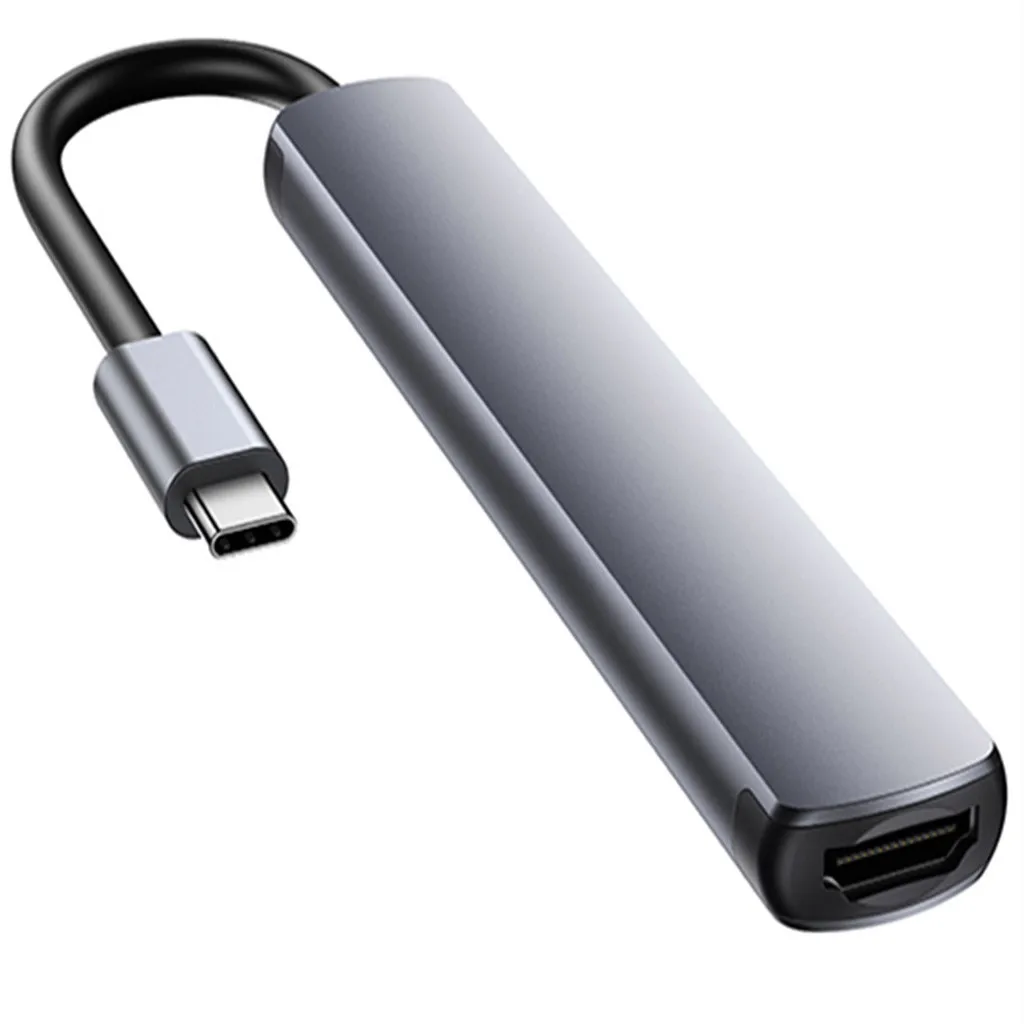 Ouhaobin USB C концентратор 5 в 1 к HDMI адаптер 3 0 порт + (PD) конвертер для ноутбука Macbook с