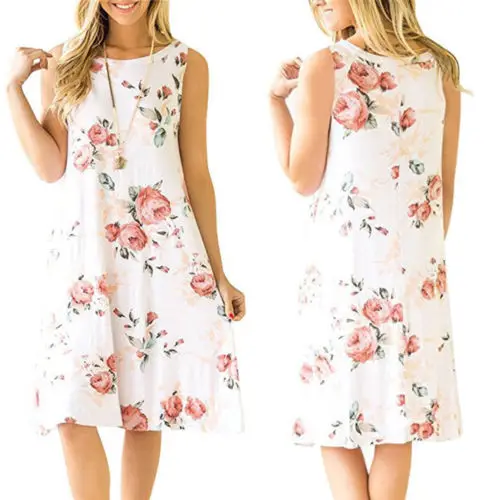 Летнее платье без рукавов размера плюс женские модные платья в стиле бохо