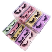wholesale natural 3d mink lashes 60 pairs eyelashes handmade soft lashes fake lashes brush for daily wear false eyelashes