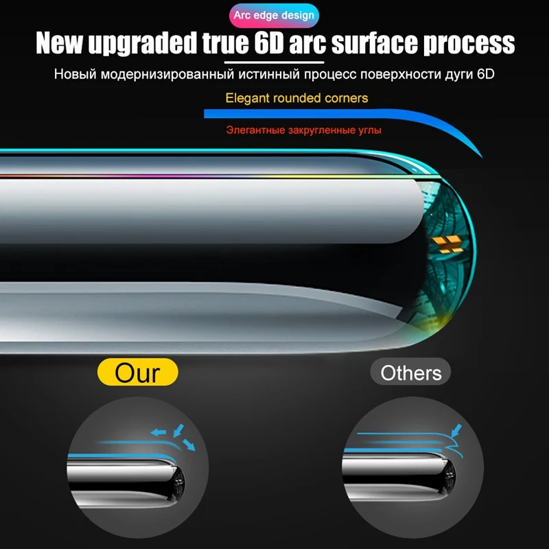6D закаленное стекло для OPPO Reno 2Z 2 Reno2 Z Защитное экрана полное покрытие Realme 5 Pro X Q C2 A9