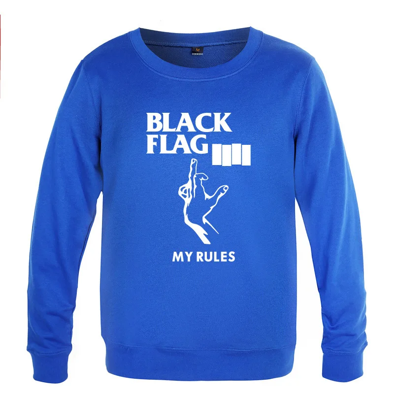 

Black Flag Punk Rock Sweatshirts Men Spring Autumn Long Sleeve O-Neck Pullover Casual Man Hip Hop Streetwear Sport Hoody Coat
