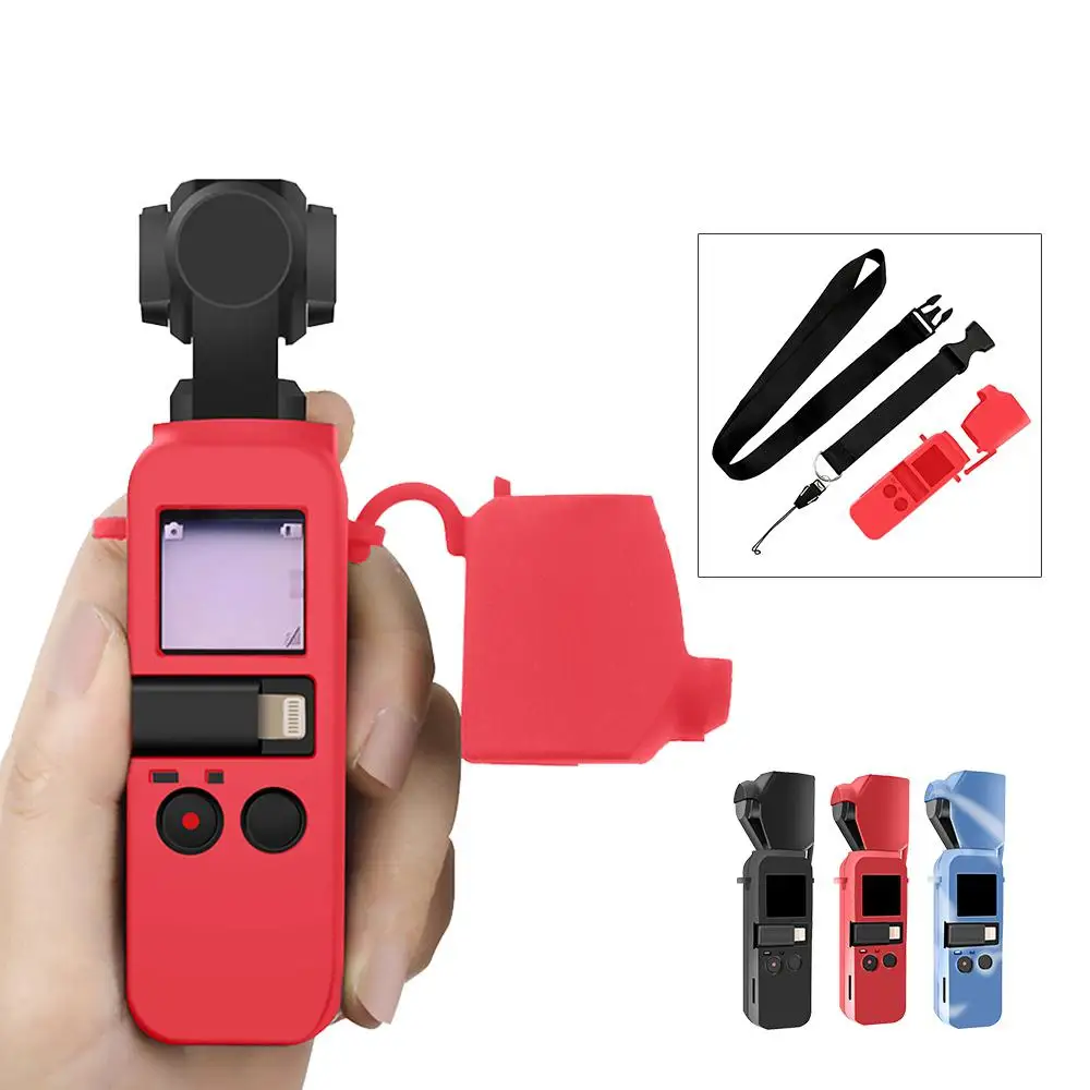 Для DJI OSMO Карманный Протектор набор Мягкий силиконовый чехол с шеей/ремешок для