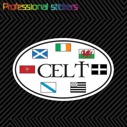

Овальный кельтский наклейка с изображением флагов отрезок виниловой кельтскими нациями наклейки для автомобиля, RV, ноутбуки, мотоциклы, ка...