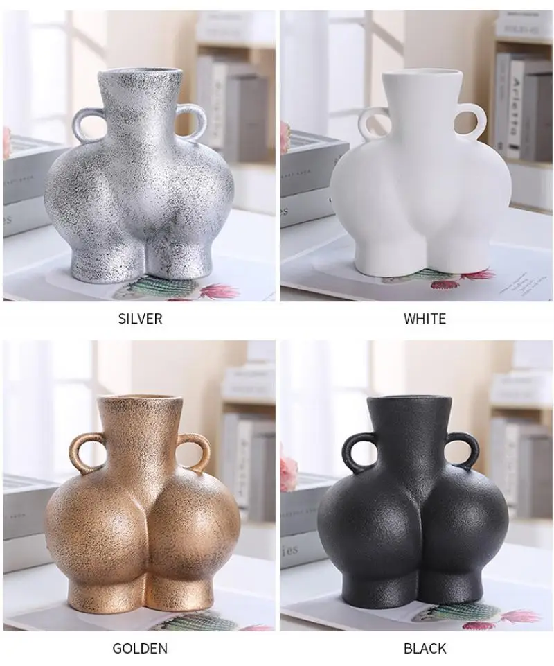 

Nordic Minimalist Ceramic Art Creative Fashion Minimalist Vase Home Decoration Desktop Background Vase Shooting Props