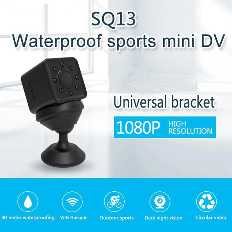 Новейшая мини камера SQ13 Wi Fi espia 1080P HD водонепроницаемая espion с ферромагнитной
