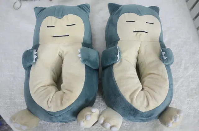 Плюшевые домашние тапочки Теплая хлопковая обувь Аниме Покемон Обувь для