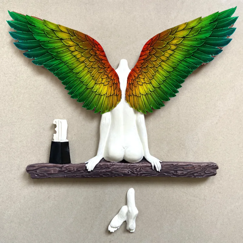 

Angel Art Sculpture Wall Decoration 3D Statue Angel Wings for Living Room Bedroom Decoration Home Decor Garden Statue Artwork