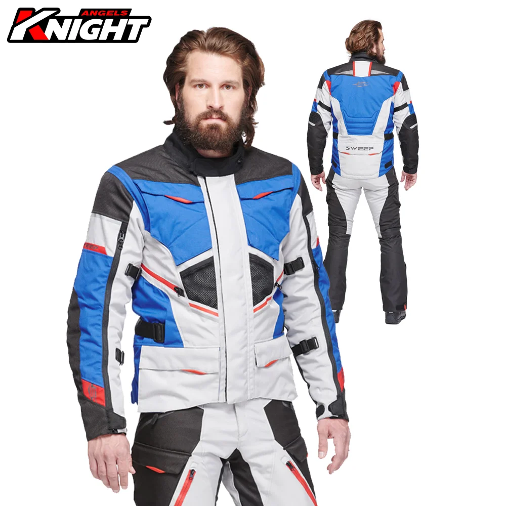 

Motorcycle Jacket Men Body Armor Anti-fall Motorcycle Rally Suit Motocross Waterproof Racing Jacket Reflective Chaqueta Moto