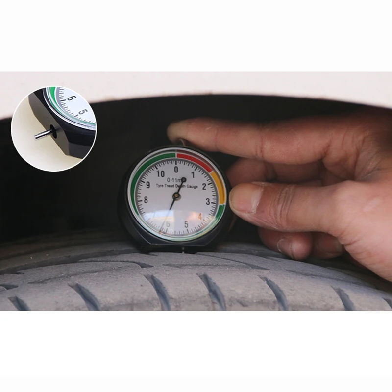 Круглый циферблат портативный измеритель давления в шинах из нержавеющей стали
