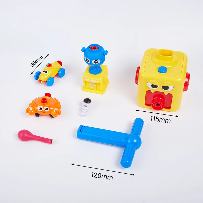 

NEW Power Balloon Launch Tower Toy Puzzle Fun Education Inertia Air Power Balloon Car Science Experimen Toy For Children Gift
