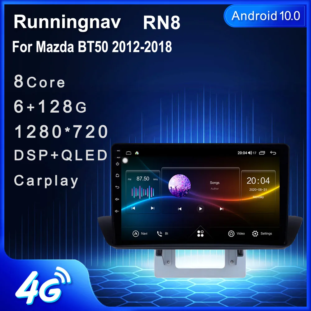 

4G LTE Android 10,1 для Mazda BT50 2 2012 2013 2014 2015 - 2018 Автомагнитола мультимедийный видеоплеер навигация GPS RDS без Dvd