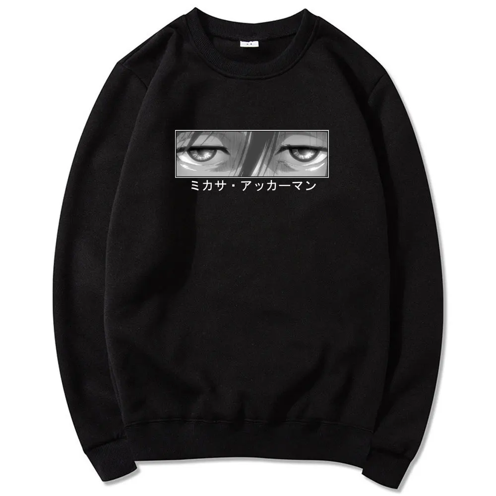 

Japanese Anime Harajuku Attack on Titan Eyes Printing Hoodies Sweatshirt Men Hip-hop Oversized Loose Clothing Hoodie Pullovers