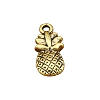 20pcs antique gold pineapple fruit charms beads for jewelry making earrings pendants necklace and bracelet a 282