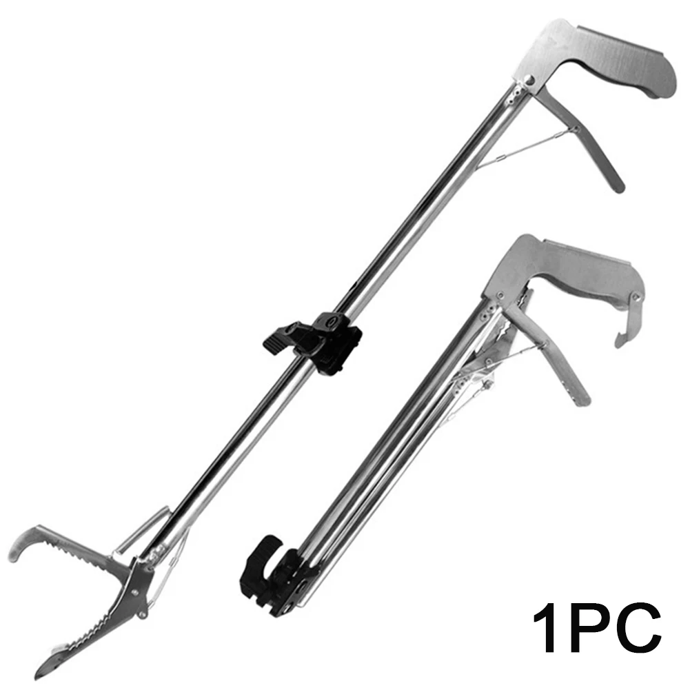 

Clamp Catcher Protective Outside Foldable Snake Tong Reptile Professional Self Locking Wide Jaw Grabber Durable Stainless Steel