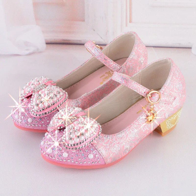 Новинка 2018 детская обувь для девочек школьная принцессы вечерние ринки и свадьбы