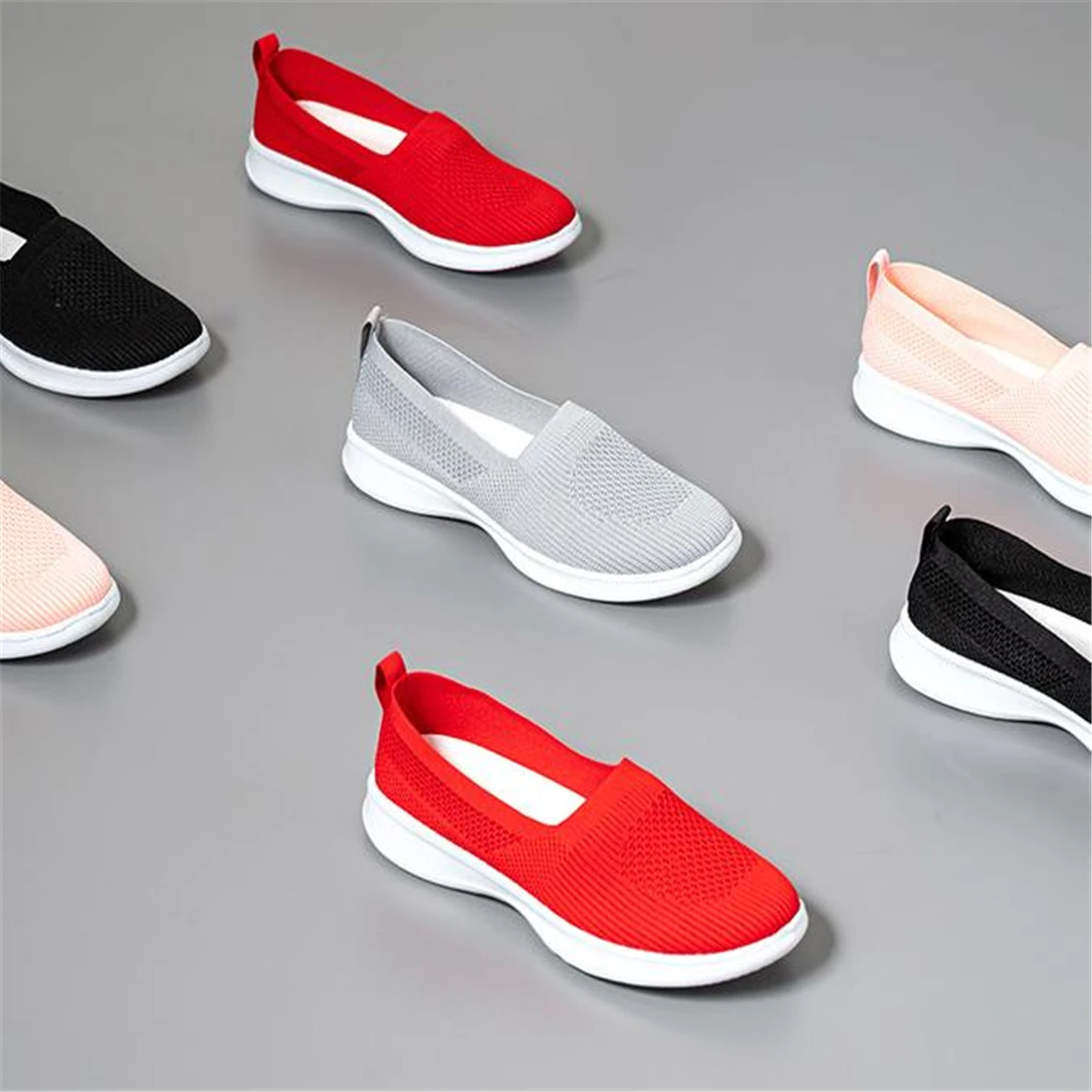 Женская спортивная обувь Женские спортивные Обувь с дышащей сеткой трикотажные