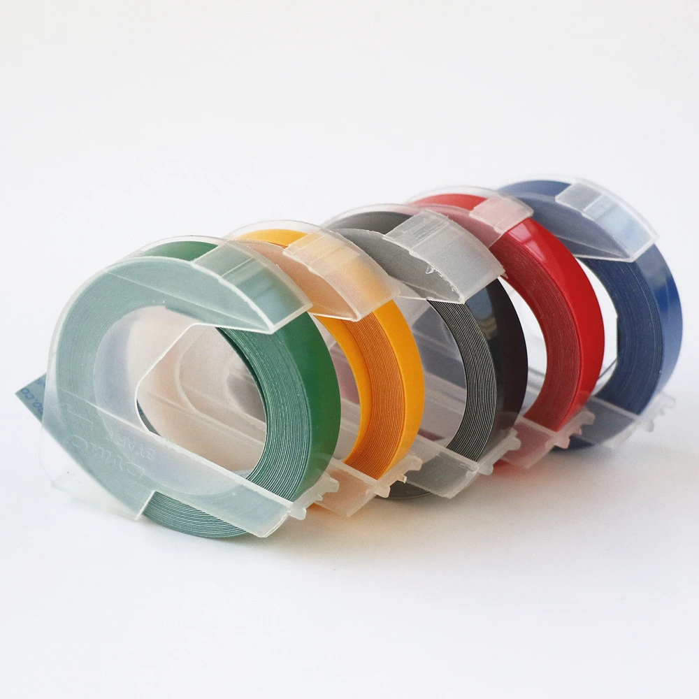 2 шт./лот сделано в Китае 9 мм/12 мм красочная пластиковая 3d лента для тиснения Dymo