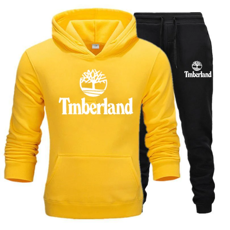 

Sweatpants and Hoodie Set Sportswear Men's Hooded Sweatshirt + PantsPullover Hoodie Sportswear Set Casual Men's Clothes 2-piec