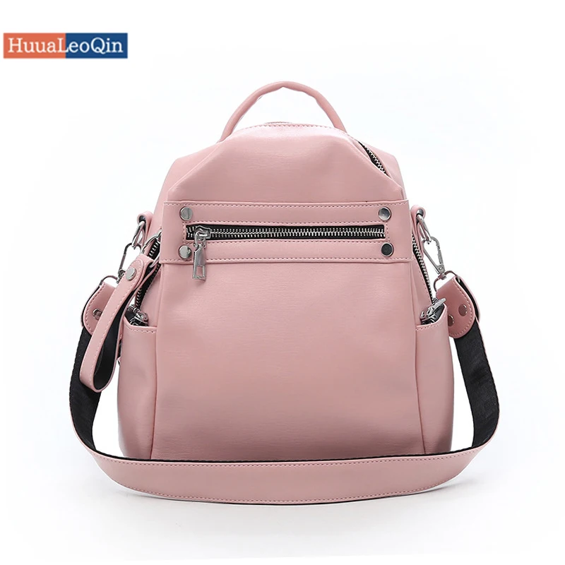 

Women's Backpack PU Material 2021 New Retro Solid Color High Quality Ladies Bags