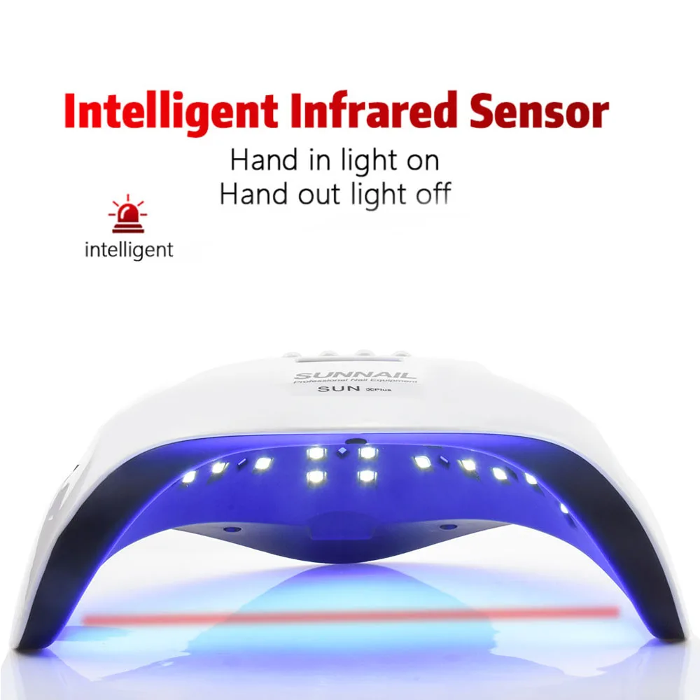 SUN5 плюс 72 Вт Сушилка для ногтей УФ светодиодный лампа ЖК-дисплей 36 стиральная машина лампа для отверждения Гель-лак солнце свет Маникюр Инструмент 36 Вт