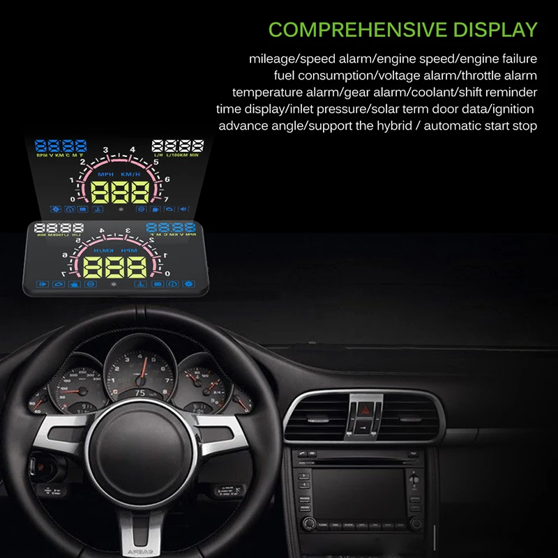 Автомобильный проектор Onever Auto HUD 5 дюйма предупреПредупреждение о превышении