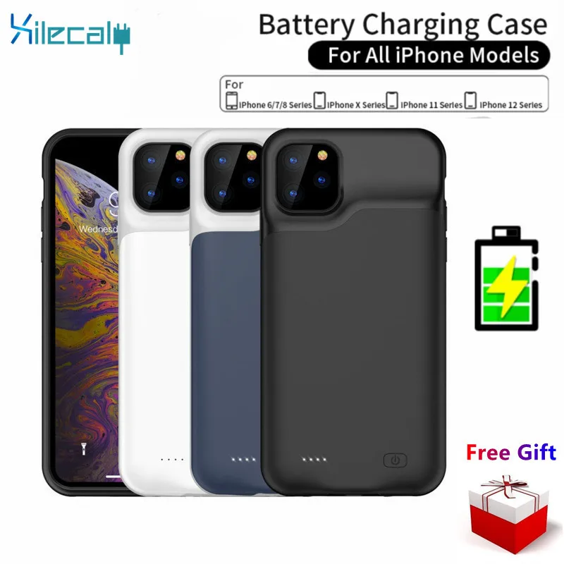 Чехол для аккумулятора iPhone 12 Pro 11 Max умный внешний аккумулятор чехол зарядного