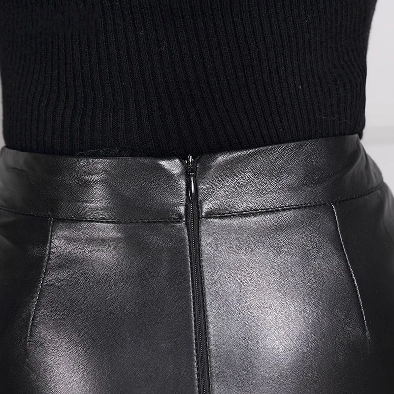 Юбки с высокой талией элегантные офисные женские мини-юбки на молнии Осень-зима