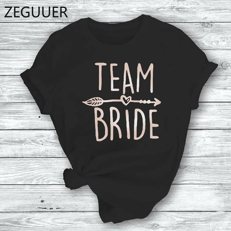 

Team Bride Women T-Shirt Summer Men Printing Casual Fashion Short-Sleeved Harajuku Tshirt Top vintage Tees