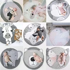 Игровой коврик, игрушки, Мультяшные животные, детское одеяло для ползания для новорожденных, хлопковый круглый напольный ковер, коврики для детской комнаты, декор для детской комнаты