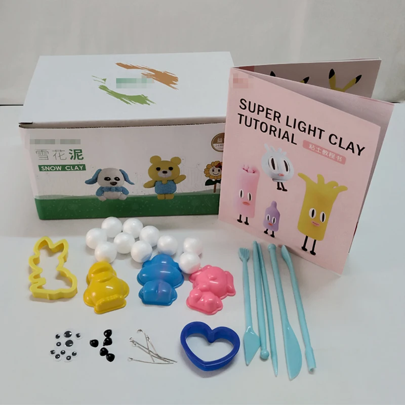 Дети Обучающие игрушки Play Foam мягкие цветные моделирование воздуха сухая Волшебная глина слизь игрушка пластилин набор Playdough с бесплатными формочками