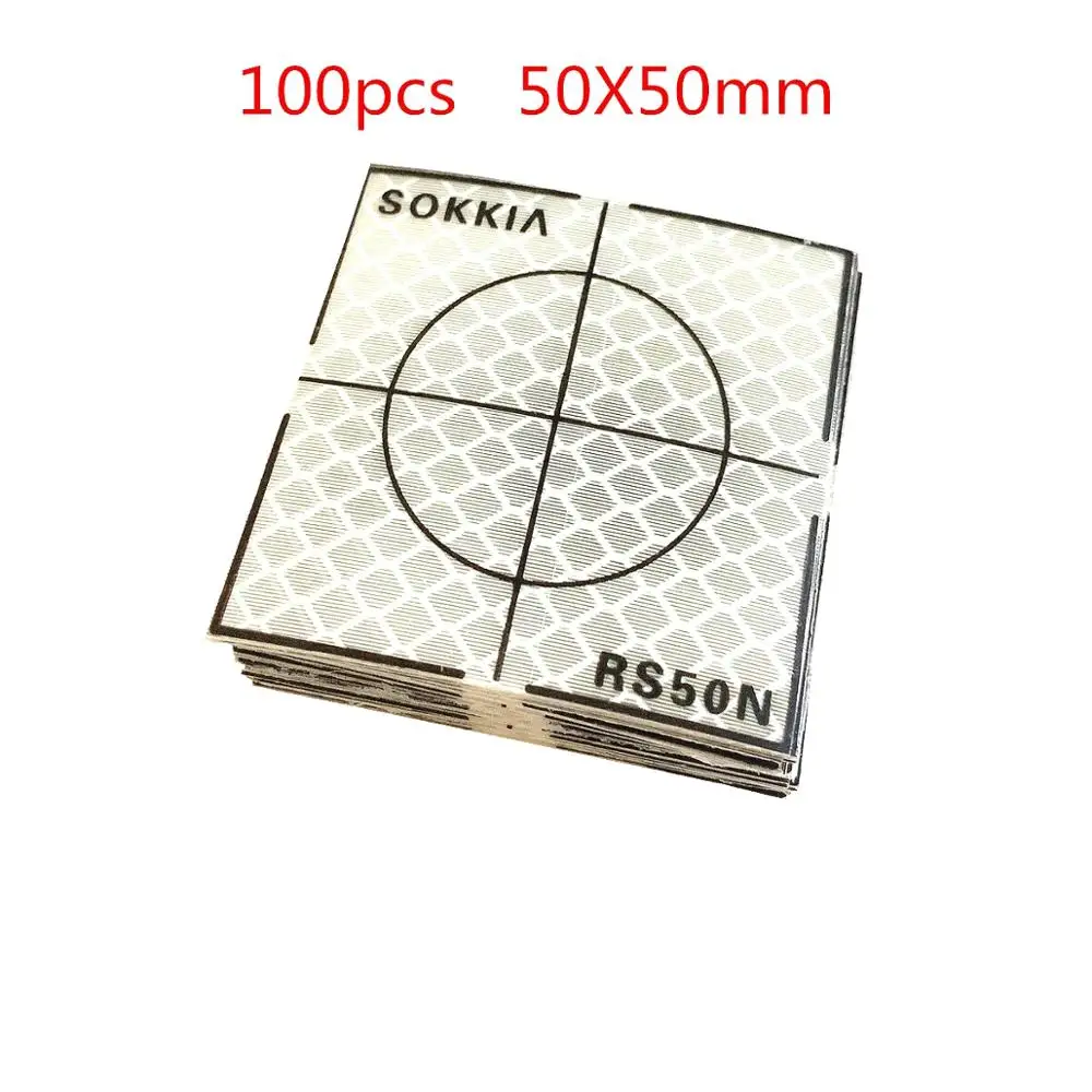 

100pcs Reflector Sheet tape target sheet size 20 30 40 50 60mm for sokkia Total station Surveying Reflective Tape Target